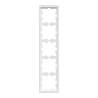 Rámeček Merten D-Life, pětinásobný, lotus white, lesklý plast MEG4050-6535