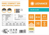 LED panel COMPACT 1200 MULTI SELECT 30W ML 83040 LEDVANCE 4099854735707