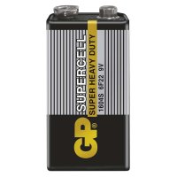 Zinko-uhlíkové baterie GP SUPERCELL 6F22 1SH Emos B1150