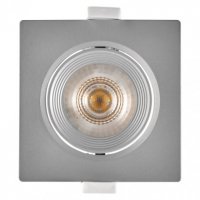 LED bodové čtvercové svítidlo spotlight 5W 350LM WW stříbrné ZD3660 teplá bílá