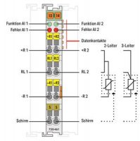 2kanálový analogový vstup pro odporová čidla Pt100/RTD systém S5 750-461/000-200