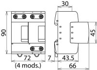 Kombinovaný svodič přepětí DEHNventil M pro jednopólové TT a TN systémy 951110