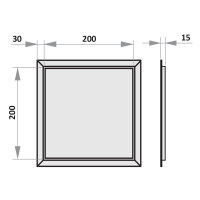 LP 2020U hliníková revizní dvířka do sádrokartonu 200x200 mm Eleman 1008301