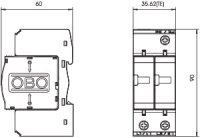 OBO V25-B+C 2-280 Kombinovaný svodič přepětí, typ 1+2,2P,TN, 280V