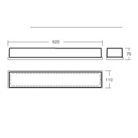 Přisazené svítidlo se skleněným stínidlem OSMONT SYLVIA D2 3x7W IP44 E14 chrom