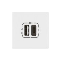 MOSAIC LINK USB NABÍJEČKA A+C 3A 15W 2 MODULY BÍLÁ LEGRAND 077570L