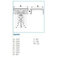 NTAN 200X80 W 02549 T-kus pro podparapetní systémy, 200x80, bílá IBOCO B02549