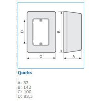 Instalační krab. s roztečí 83,5mm,hluboká 53mm,pro minikanály bílá IBOCO B06804