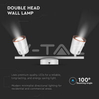 2 x 6W LED Wall Lamp Natural White White