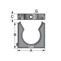 HS/U P11 universal holder type HS černá MURRPLASTIK MR-83631056