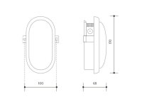 Přisazené stropní svítidlo OVAL LED 5W 4000K bílá LEDMED LM31300004