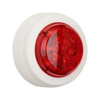 SOL/RL/W1/S Maják Solista hluboká základna bílý kryt červený maják