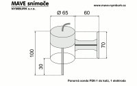 Sonda PSK-1 5m do kalů, 1 elektroda