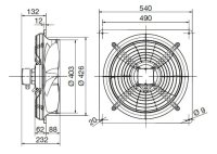 HXBR 400 Ecowatt IP44 úsporný nástěnný axiální ventilátor ELEKTRODESIGN 8345883