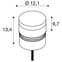 M-POL S Polehead 180° neslňující hlava svítidla antracit 10W 750 lm 2700K CRI80