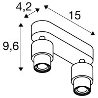 PURI 2.0 Basic, nástěnné a stropní svítidlo, 2 x max. 6W GU10, bílé SLV 1008240