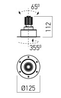 XDRILL TRIM. REC. FITTING 1x9W CENTRAL 2
