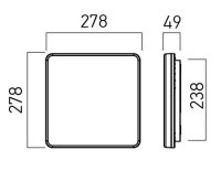 XPLANNER SQ. SURF. 18W 175-240V AC 3000K