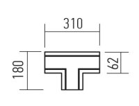 XTRACE T-shape CONNECTOR 3X4W 220-240V A