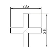 XFREE M SUSP. X-shape CONNECTOR D/I 17W/