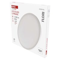 LED přisazené svítidlo FLORI kruhové, bílé, 22W, neutrální bílá EMOS ZM1401