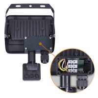LED reflektor Easy se sensorem 20W 1600lm 4000K IP44 černý SOLIGHT WM-20WS-O