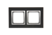 Rámeček 2 -násobný Simon 54 Nature, IP20/IP44, skleněný měsíční láva DRN2/74