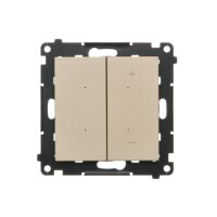 Stmívač pro stmívatelné LED, tlačítkový (přístroj s krytem) champagne matná