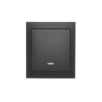 jednopólový spínač s podsvětlením odolný proti vlhkosti černá matná ACW1L/49