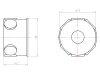 Krabice přístrojová bez podpory, pod omítku KAISER 1050-00