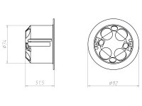 Krabice přístrojová PERILEX/CEE hloubka 50 mm, do dutých stěn KAISER 9071-01