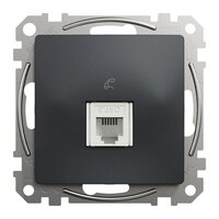 Sedna D/E Telefonní zásuvka 1xRJ11, Antracit SCHNEIDER SDD114491