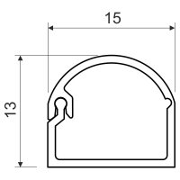 Lišta zaklapávací LZK 15x12, bílá, 2 m, karton KOPOS LZK 15X12_HD