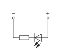 Základní svorka pro moduly, 2 kontakty, červená LED dioda, DC 24V, šedá