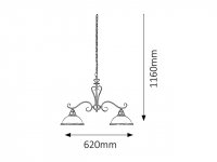 Elisett E27 2x 60W IP20 bronz RABALUX 2757