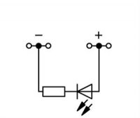 Svorka pro moduly 4 vodiče červená LED šedá 2,5mm2 DC24V Wago 280-658/281-413