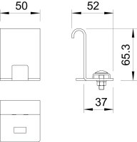 OBO LAS 60 A2 Vestavný díl pro kabelové žebříky H60mm Nerez ocel