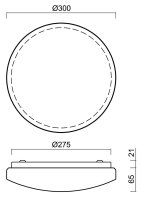 Přisazené svítidlo SAGITA 1 LED-1L14C03KN62/PC52 4000 14W IP54 OSMONT 67735