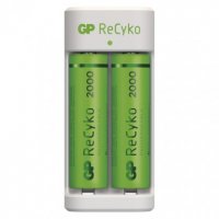 Nabíječka baterií GP Eco E211 + 2× AA ReCyko 2000 B51214