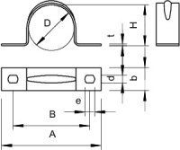 OBO 605 19 G Upevňovací příchytka oboustranná 19mm Ocel galv. zinek