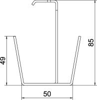 OBO MAH LTR FS Středový závěs pro nosný žlab svítidel 50x70x85 Ocel