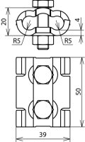 Paralelní svorka FeZn pro rozdílné průměry 4-10mm DEHN 305000