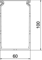 OBO HFVDK 10060 lgr Propojovací kanál LK4H bezhalogenový 100x60x2000 světle šedá