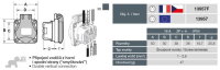 Vestavná zásuvka IP54/250V/16A s ochranným kolíkem, modrá (smyčkovací) 13957F