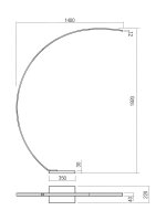 Stojací lampa CARVER LAMP LED 16W 3000K SWH REDO 01-3216