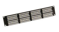 19" Patch panel 48 x RJ45 CAT6 UTP 350 MHz černý 2U SOLARIX 24200048