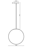 Závěsné svítidlo ISIS S5 PM-M HP 65W IP40 4K ON/OFF PMMA mosaz OSMONT ISI60774