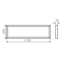 LED panel BAREV 2X36W3600 120NW MILEDO KANLUX 31129