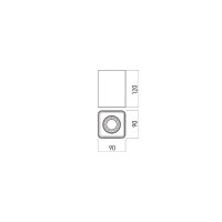 XARNO SURF. SQUARE 13W 3000K SWH/GD (5.1