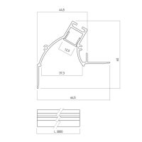 PRF171 SET PROFILE 3m for REC. CEILLING+